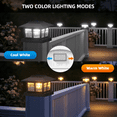 thumbnail image 4 of 4x4 Solar Post Cap Lights, Fence Deck Post Lights Outdoor Solar Powered Waterproof with Edison Bulb Two Light Modes Decor For Garden Patio (Black, 2), 4 of 8