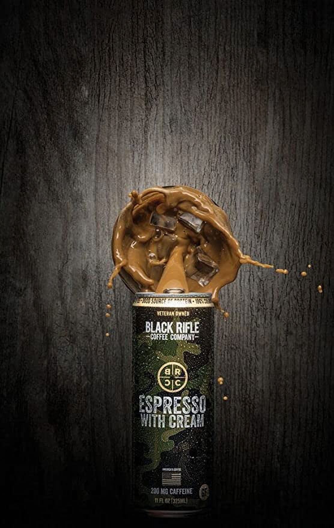Black Rifle Coffee Company Iced Flavored Espresso with Cream, Ready to Drink for Instant Energy, 11oz, Can