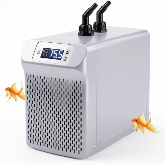 Aquarium Chiller 42Gal, 1/10 HP Water Chiller Quiet Compressor Refrigeration for Fish Tank Axolotl Coral Reef Hydroponics