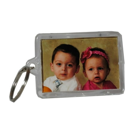 Picture Frame Key Chains Lot of 12 Clear Acrylic Photo Transparent