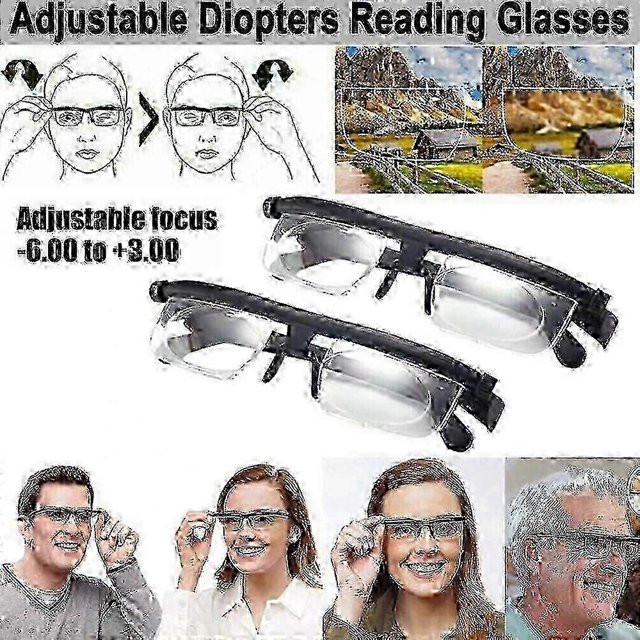 Flex Focus Adjustable Glasses Dial Vision,flex Focal Adjustable Glasses,flexvision Adjustable Vision Eyeglasses Near And Far Sight 2024 New