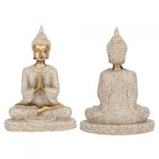 Tebru Home Ornament, Home Decoration,Meditating Seated Buddha Statue Carving Figurine Craft for Home Decoration Ornament