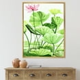 thumbnail image 2 of Ancient Lotus Leaves In The Pond 16 in x 32 in Framed Painting Canvas Art Print, by Designart, 2 of 5