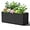 Black, variant on Large Rectangle Planter Metal Black Planter Box with a Drainage Hole and a Removable Divider Indoor Outdoor Porch Pots for Tall , Trees, Flowers 29.92"x 12.01" x 24.02" Black