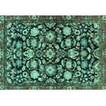 thumbnail image 1 of Ahgly Company Indoor Rectangle Persian Turquoise Blue Traditional Area Rugs, 8' x 12', 1 of 4