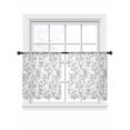 thumbnail image 7 of Gray Spring Floral Sheer Curtains 54 Inch Length 2 Panels Set, Summer Botanical Watercolor Voile Window Treatment Rod Pocket Short Kitchen Curtains Drapes for Bedroom 52"x54"x2, 7 of 7