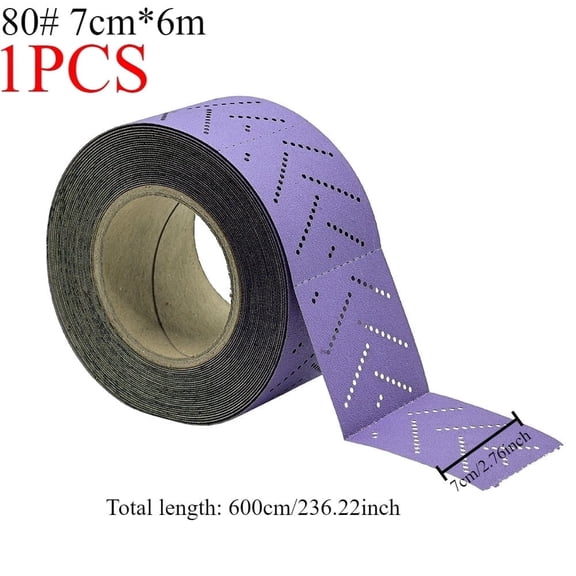 Unbranded 7cmx6m 80 Grit Purple Sandpaper