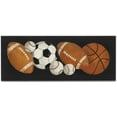 thumbnail image 2 of Tillmon, Avery 32x15 Gold Ornate Wood Framed with Double Matting Museum Art Print Titled - Sports Ball Border II Black, 2 of 4