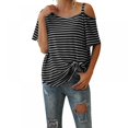 thumbnail image 2 of T-Shirt à Manches Courtes Large et à Manches Courtes pour Femmes, 2 of 5