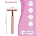 thumbnail image 3 of EXLEAF Single Blade Razor Safety Razor for Women Reusable Metal One Blade Razor with 10 Double Edge Blades Anti Slip Handle Smooth Shaving Body Hair Removal Reusable Razor for Sensitive Skin, 3 of 15