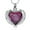 Silver-Purple-Always, variant on Cremation Jewelry for Ashes Pendant - Crystal Heart Urn Necklace with Mini Keepsake Urn Memorial Ash Jewelry