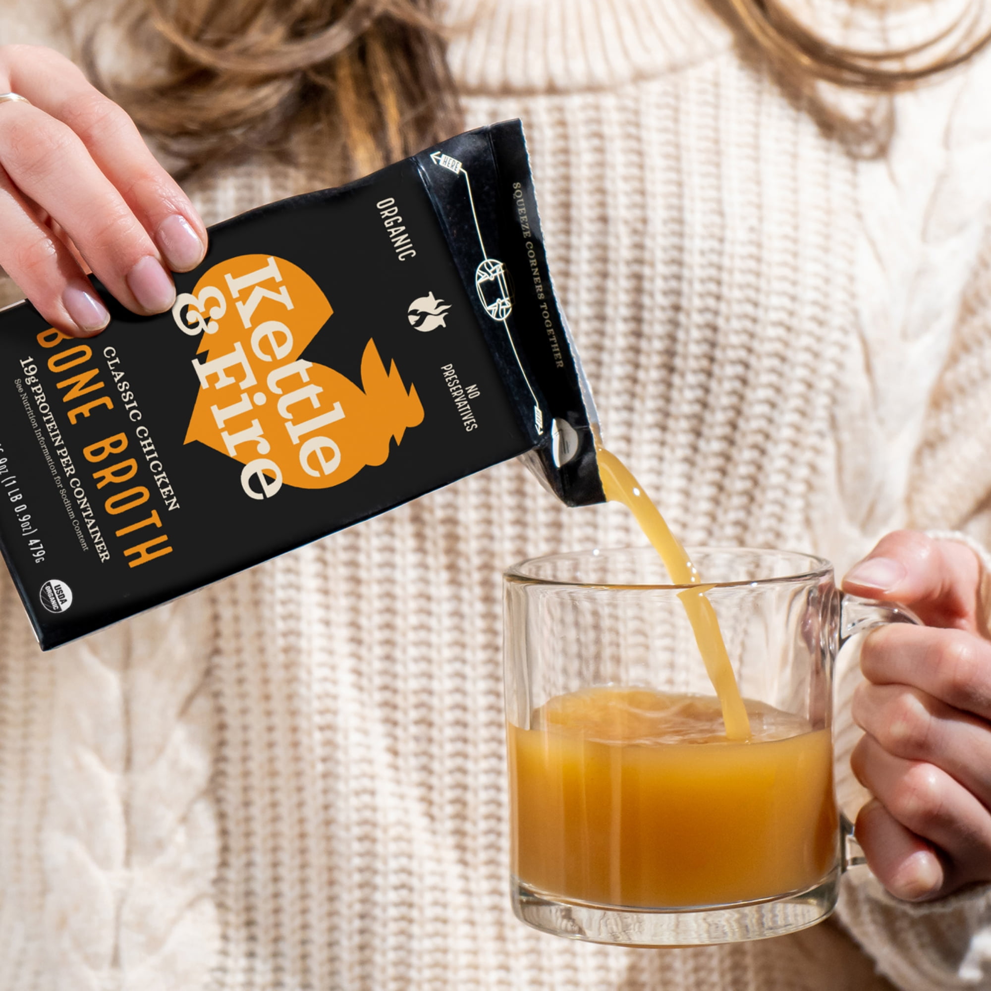 Kettle & Fire Chicken Bone Broth, 16.9oz