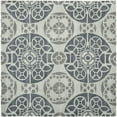 thumbnail image 5 of SAFAVIEH Wyndham Louise Medallion Wool Area Rug, Silver/Blue, 3' x 5', 5 of 9