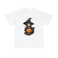 thumbnail image 2 of Teenage Witch with Pumpkin and Cat  Unisex Heavy Cotton Tee, 2 of 12