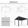 thumbnail image 3 of PURPLE LEAF 12 X 12 Louvered Pergola 94AS Outdoor Aluminum Adjustable Roof Deck Backyard Garden Hardtop Gazebo Grey, 3 of 10