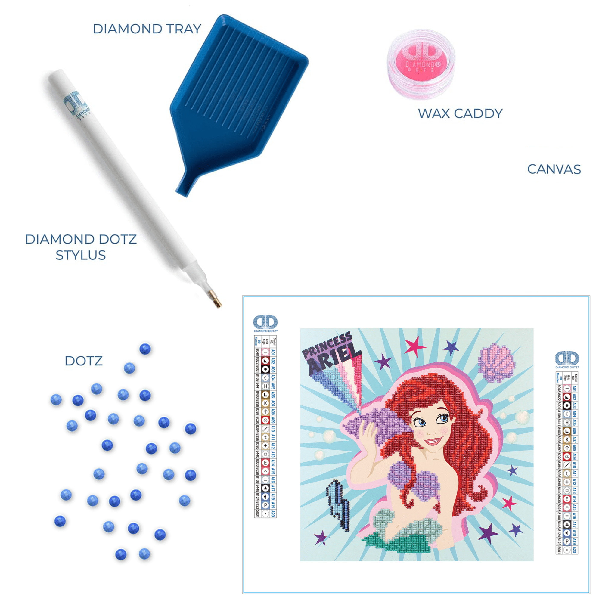 Diamond Painting Kit Pow-Er Dotz Box Ariel Brave