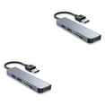 thumbnail image 2 of Methold Hub multipuerto USB 3,0, estación de acoplamiento de velocidad rápida, divisor de baja latencia, adaptador de disco en U para ordenador, Gris USB 3.0 2piezas, 2 of 6