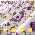 thumbnail image 4 of 3 Pieces Kitchen Floral Aprons Soft Flower Aprons Women Chef Aprons Adjustable, 4 of 5