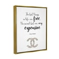 thumbnail image 2 of Stupell Industries Second Best Things In Life Quote Fashion Brand Glam Text Metallic Gold Framed Floating Canvas Wall Art, 24x30, by Ziwei Li, 2 of 6
