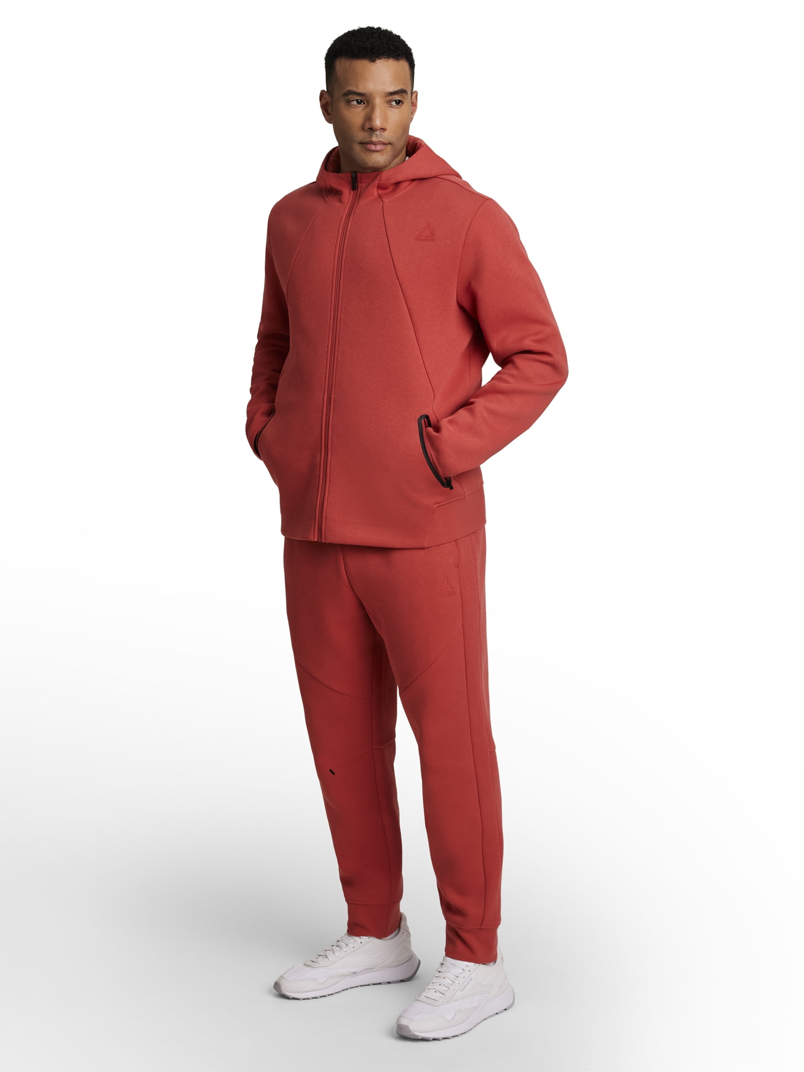Reebok Men's and Big Men's Momentum Fleece Full Zip Hoodie, Sizes XS-5XL