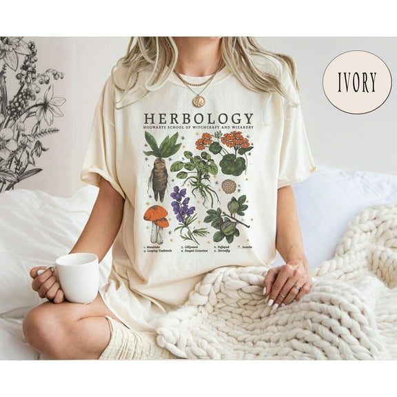 Vintage Herbology T-Shirt, Magical Botanical Plants Tee, Witchy Garden Shirt, Cottagecore Plant Lover Gift