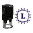 thumbnail image 1 of Printtoo Octagon Celtic Swirl Frame L Alphabet Monogram Initial Self Inking Rubber Stamp R-40 Office Stationary-Violet, 1 of 3