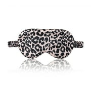 THXSILK Silk Night Eye Shade, 19 Momme Mulberry Silk Eye Mask, 100% Real Natural Pure Silk Eye Sleep Shade Cover, Leopard