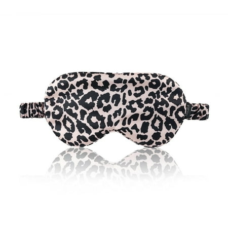 THXSILK Silk Night Eye Shade, 19 Momme Mulberry Silk Eye Mask, 100% Real Natural Pure Silk Eye Sleep Shade Cover, Leopard