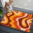 thumbnail image 3 of Orange Brown Entryway Rug 2'x3'&nbsp; Non Slip Front Door Mats, Modern Farmhouse Abstract Patterned Art Entrance Rugs Indoor Outdoor Carpet, Washable Floor Mats Small Area Rug for Bedroom Kitchen, 3 of 8