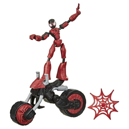 Marvel: Spider-Man Bend and Flex Rider Kids Toy Vehicle Action Figure with Motorcycle for Boys and Girls Ages 4 5 6 7 8 and Up (12”)