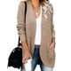 thumbnail image 2 of Cárdigan de otoño e invierno para mujer, estilo europeo y americano, con solapa curva, bolsillo grande, suéter tipo cárdigan, 2 of 5