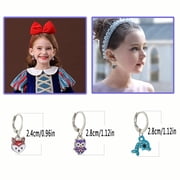 SAYLITA 16 Pairs Girls Hypoallergenic Dangle Hoop Earrings for Girls Earrings Aesthetic Cute Earrings for Teen Kids Earrings Stick on Earrings for Little Girls Hoop Earrings Christmas Birthday Gifts