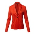 thumbnail image 1 of FashionOutfit Women's Solid Formal Single Button Up Long Sleeve Blazer Jacket, 1 of 1
