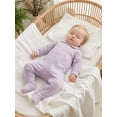 thumbnail image 6 of BemeyourBBs Newborn Baby Girl Boy Spring Fall Winter Clothes Outfit Footed Romper 0 3 6 Months Casual Long Sleeve Lapel Collar Stripes Print Zip Up Footie Jumpsuit One Piece Outfits, 6 of 9