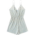 thumbnail image 2 of Women's Leopard Print Wrap Spaghetti Strap Romper Cami Jumpsuit, 2 of 5
