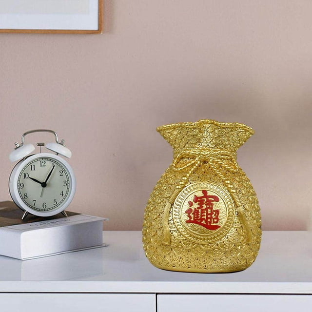 Xingzhi Creative Flower Vase Home Decor Money Bag Shape Party Resin Craft Bank S
