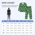 thumbnail image 4 of Salouo Tropical Fruit Print Button-Front Long Sleeve Pajama Set for Men, Soft 2Pjs Men's Long Sleeve Sleepwear-XX-Large, 4 of 7