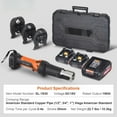 thumbnail image 2 of Pro Press Tool Kit - Cordless Pipe Crimper with 1/2", 3/4", 1" Jaw & Rechargeable Battery, 2 of 10