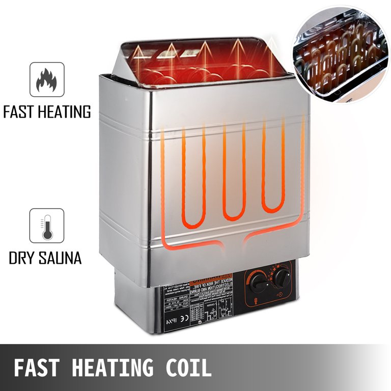 VEVOR Sauna Heater 9KW Dry Steam Bath Sauna Heater Stove 220V-240V with  Internal Controller Electric Sauna Stove for Max.459 Cubic Feet Home Hotel  Sauna Room Spa Shower Bath Sauna - Walmart.com