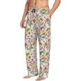 thumbnail image 3 of Kdxio Bunny Floral Print Men's Sleep Pajama Pant Lounge Pants with Pockets, 3 of 8