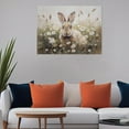 thumbnail image 5 of ADALE Easter Canvas Wall Art Spring Bunny Rabbit in Wildflower Field Poster Vintage Light Spring Prints Painting Easter Bunny Wall Art Decor For Living Room Farmhouse Girls Room Unframed 10x8 Inch, 5 of 6