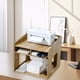 thumbnail image 4 of Desktop Organizer Cabinet Wood Desk Storage Shelf For Office Supplies Small Cabinet For Countertop Storage For Workspace Counter Storage Printers Holders, 4 of 6