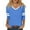 Light Blue_#70302, variant on Homozy Womens Tshirts 3/4 Sleeve V Neck Basic Tees Tops 2025 Summer Fall Casual Loose Striped Raglan Fashion Outfits Trendy Shirt Red S