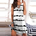 thumbnail image 1 of SMihono Robe d'Été Grande Taille pour Femmes 2023 Été Confortable Mode Décontractée Sans Manches Col en V Imprimé Robe Slim, 1 of 4