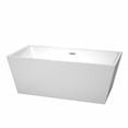 thumbnail image 2 of Wyndham Collection  Sara 63-inch White Freestanding Soaking Bathtub, 2 of 5