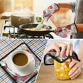 thumbnail image 4 of Pioneer Flower Kitchen Oven Mitt and Pot Holder Sets 2 Pcs for Baking, Cooking and Grilling, Heat Resistant Up To 392 °F, 4 of 7