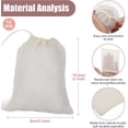 thumbnail image 4 of 10 Pieces Muslin Spice Bag Empty Muslin Spice Reusable Drawstring Tea Herb Pouch Kitchen Holder Household Heats Resistant Organizer 8x10cm, 4 of 9