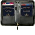 thumbnail image 2 of Leather Travel Wallet & Passport Holder (Black (Split Grain)), 2 of 6