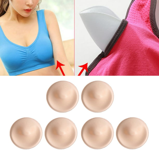 6Pcs Bra Pads Inserts Push Cups Enhancers Inserts for Swimsuit Skin 