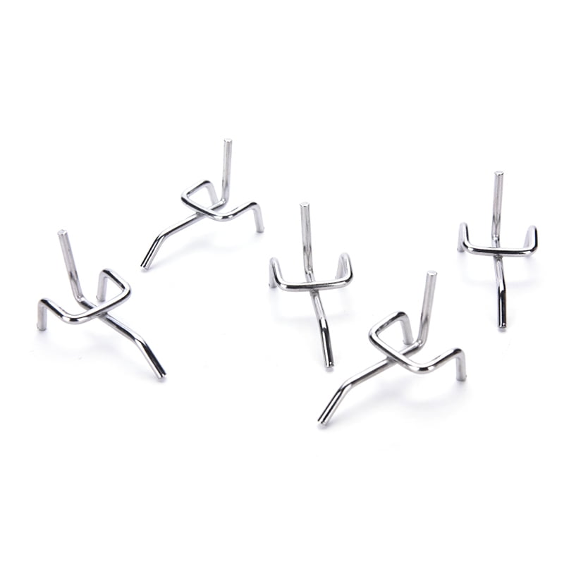 10pc Metal Peg Board Pegboard Hooks Garage Work Shop Storage Display